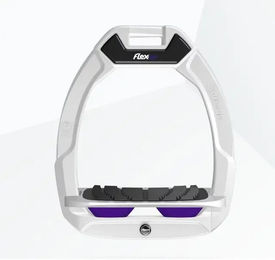 Flex-On Safe-On Sicherheitssteigbügel mit Neigungsgriff Weiß Grau Violett – Bild 1 von 1