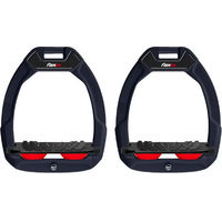 Produktbild von Flex-On Safe-On Sicherheitssteigbügel mit Neigungsverstellung und Ultra Grip in Marine Schwarz Rot