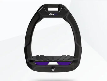 Flex-On Safe-On Sicherheitssteigbügel mit Neigungsverzögerung Schwarz/Schwarz/Violett – Bild 1 von 1
