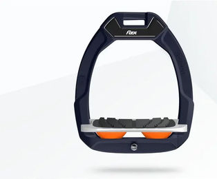 Flex-On Safe-On Sicherheitssteigbügel mit Schräggriff in Braun Grau Orange – Bild 1 von 1