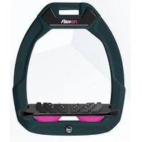 Produktbild von Flex-On Safe-On Sicherheitssteigbügel mit Ultra Grip für Pferde in Grün Schwarz Rosa