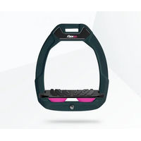 Produktbild von Flex-On Safe-On Sicherheitssteigbügel mit Ultra Grip für Pferde in Grün Schwarz Rosa