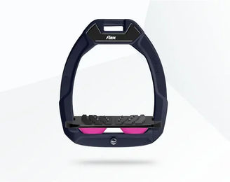 Flex-On Safe-On Sicherheitssteigbügel mit Ultra Grip für Pferde in Rot Schwarz Rosa – Bild 1 von 1