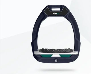 Flex-On Safe-On Sicherheitssteigbügel mit Ultra Grip für Reiter in Blau/Grau/Grün – Bild 1 von 1