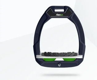 Flex-On Safe-On Sicherheitssteigbügel mit Ultra Grip für Reiter in Blau Grau Grün – Bild 1 von 1