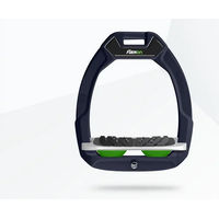 Produktbild von Flex-On Safe-On Sicherheitssteigbügel mit Ultra Grip für Reiter in Blau Grau Grün
