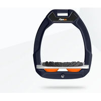 Produktbild von Flex-On Safe-On Sicherheitssteigbügel mit Ultra Grip für Reiter in Blau Grau Orange