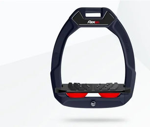 Flex-On Safe-On Sicherheitssteigbügel mit Ultra Grip für Reiter in Blau Schwarz Rot – Bild 1 von 1