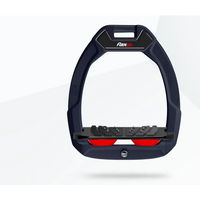 Produktbild von Flex-On Safe-On Sicherheitssteigbügel mit Ultra Grip für Reiter in Blau Schwarz Rot