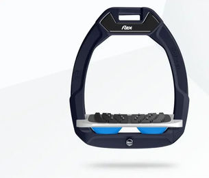 Flex-On Safe-On Sicherheitssteigbügel mit Ultra Grip für Reiter in Braun Grau Blau – Bild 1 von 1