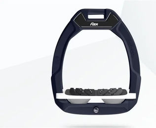 Flex-On Safe-On Sicherheitssteigbügel mit Ultra Grip für Reiter in Braun Weiß Grau – Bild 1 von 1