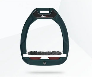 Flex-On Safe-On Sicherheitssteigbügel mit Ultra Grip für Reiter in Grün Weiß Bordeaux – Bild 1 von 1