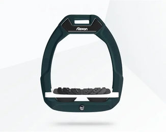 Flex-On Safe-On Sicherheitssteigbügel mit Ultra Grip für Reiter in Grün Weiß Schwarz – Bild 1 von 1