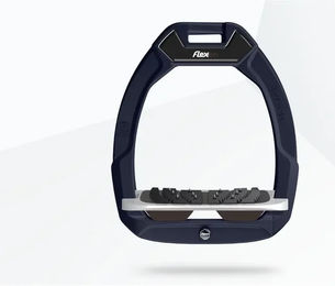 Flex-On Safe-On Sicherheitssteigbügel mit Ultra Grip für Reiter in Marine Grau Braun – Bild 1 von 1