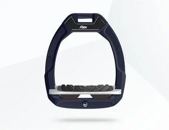 Flex-On Safe-On Sicherheitssteigbügel mit Ultra Grip für Reiter in Rot Grau Braun – Bild 1 von 1