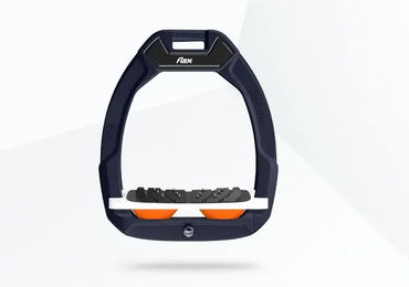 Flex-On Safe-On Sicherheitssteigbügel mit Ultra Grip für Reiter in Rot Weiß Orange – Bild 1 von 1