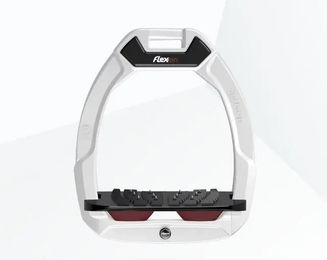 Flex-On Safe-On Sicherheitssteigbügel mit Ultra Grip Funktion in Weiß Schwarz Rot – Bild 1 von 1