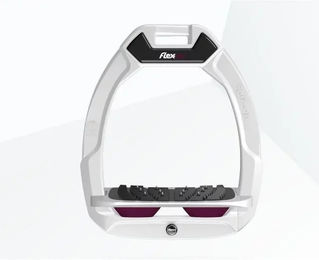 Flex-On Safe-On Sicherheitssteigbügel mit Ultra Grip in Weiß Grau Prune – Bild 1 von 1