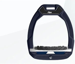 Flex-On Safe-On Sicherheitssteigbügel mit Ultra Grip Neigung für Pferde in Braun Grau oder Marine – Bild 1 von 1