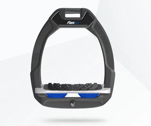 Flex-On Safe-On Sicherheitssteigbügel mit Ultra Grip Neigung in Anthrazit Grau Blau – Bild 1 von 1