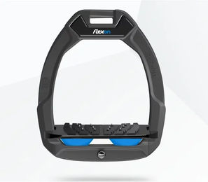 Flex-On Safe-On Sicherheitssteigbügel mit Ultra Grip Neigung in Anthrazit Schwarz Blau – Bild 1 von 1