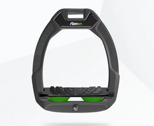 Flex-On Safe-On Sicherheitssteigbügel mit Ultra Grip Neigung in Anthrazit Schwarz Grün – Bild 1 von 1