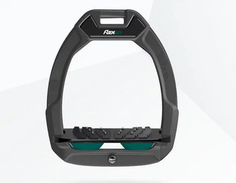 Flex-On Safe-On Sicherheitssteigbügel mit Ultra Grip Neigung in Anthrazit Schwarz Grün – Bild 1 von 1