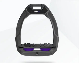 Flex-On Safe-On Sicherheitssteigbügel mit Ultra Grip Neigung in Anthrazit Schwarz Lila – Bild 1 von 1