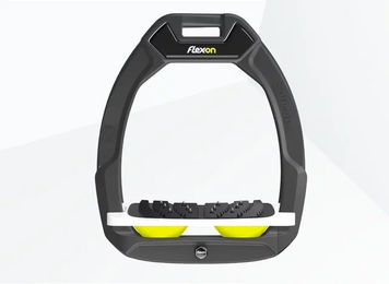 Flex-On Safe-On Sicherheitssteigbügel mit Ultra Grip Neigung in Anthrazit Weiß Schwarz – Bild 1 von 1