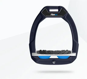 Flex-On Safe-On Sicherheitssteigbügel mit Ultra Grip Neigung in Blau Grau Blau – Bild 1 von 1