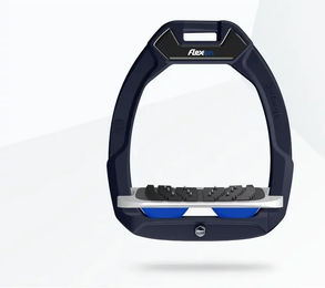 Flex-On Safe-On Sicherheitssteigbügel mit Ultra Grip Neigung in Blau Grau Blau – Bild 1 von 1
