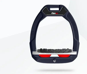 Flex-On Safe-On Sicherheitssteigbügel mit Ultra Grip Neigung in Blau Grau Rot – Bild 1 von 1