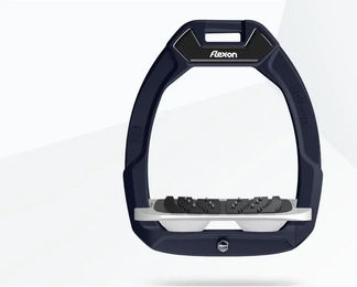 Flex-On Safe-On Sicherheitssteigbügel mit Ultra Grip Neigung in Blau Grau Weiß – Bild 1 von 1