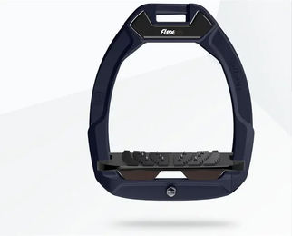 Flex-On Safe-On Sicherheitssteigbügel mit Ultra Grip Neigung in Blau Schwarz Braun – Bild 1 von 1