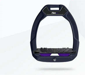 Flex-On Safe-On Sicherheitssteigbügel mit Ultra Grip Neigung in Blau Schwarz Lila – Bild 1 von 1