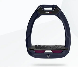 Flex-On Safe-On Sicherheitssteigbügel mit Ultra Grip Neigung in Blau Schwarz Lila – Bild 1 von 1