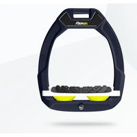 Produktbild von Flex-On Safe-On Sicherheitssteigbügel mit Ultra Grip Neigung in Blau Weiß Gelb