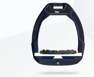 Flex-On Safe-On Sicherheitssteigbügel mit Ultra Grip Neigung in Blau Weiß Marine – Bild 1 von 1