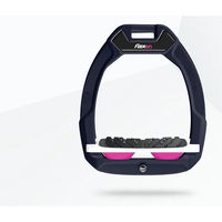 Produktbild von Flex-On Safe-On Sicherheitssteigbügel mit Ultra Grip Neigung in Blau Weiß Rosa