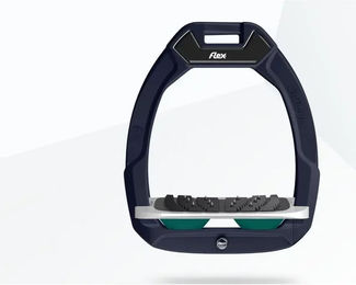 Flex-On Safe-On Sicherheitssteigbügel mit Ultra Grip Neigung in Braun Grau Grün – Bild 1 von 1