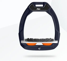 Flex-On Safe-On Sicherheitssteigbügel mit Ultra Grip Neigung in Braun Grau Orange – Bild 1 von 1