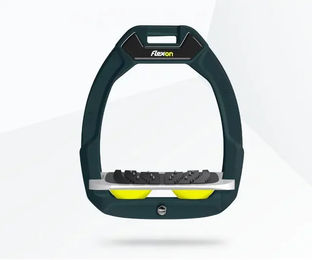 Flex-On Safe-On Sicherheitssteigbügel mit Ultra Grip Neigung in Grün Grau Gelb – Bild 1 von 1