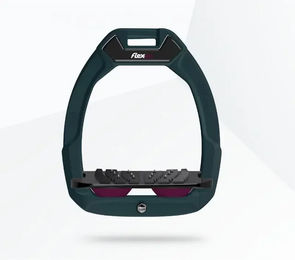 Flex-On Safe-On Sicherheitssteigbügel mit Ultra Grip Neigung in Grün Schwarz Lila – Bild 1 von 1