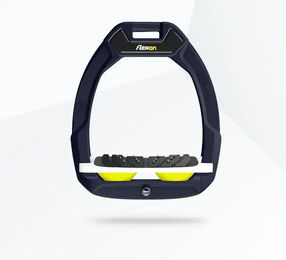 Flex-On Safe-On Sicherheitssteigbügel mit Ultra Grip Neigung in Grün Weiß Gelb – Bild 1 von 1