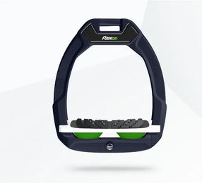Flex-On Safe-On Sicherheitssteigbügel mit Ultra Grip Neigung in Grün Weiß Grün – Bild 1 von 1