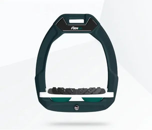 Flex-On Safe-On Sicherheitssteigbügel mit Ultra Grip Neigung in Grün Weiß Grün – Bild 1 von 1