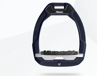 Flex-On Safe-On Sicherheitssteigbügel mit Ultra Grip Neigung in Marine Grau Weiß – Bild 1 von 1