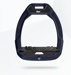 Flex-On Safe-On Sicherheitssteigbügel mit Ultra Grip Neigung in Marine/Schwarz/Braun – Bild 1 von 1