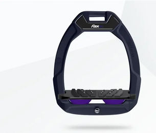 Flex-On Safe-On Sicherheitssteigbügel mit Ultra Grip Neigung in Marine Schwarz Violett – Bild 1 von 1