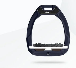Flex-On Safe-On Sicherheitssteigbügel mit Ultra Grip Neigung in Marine Weiß Braun – Bild 1 von 1